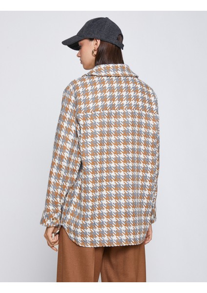 Kazayağı Desenli Shacket modelleri