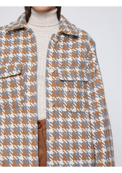 Kazayağı Desenli Shacket fırsatları