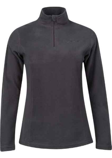 Pinna Yarım Fermuarlı Kadın Polar Sweatshirt Antrasit