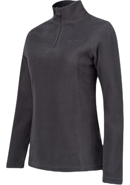 Pinna Yarım Fermuarlı Kadın Polar Sweatshirt Antrasit