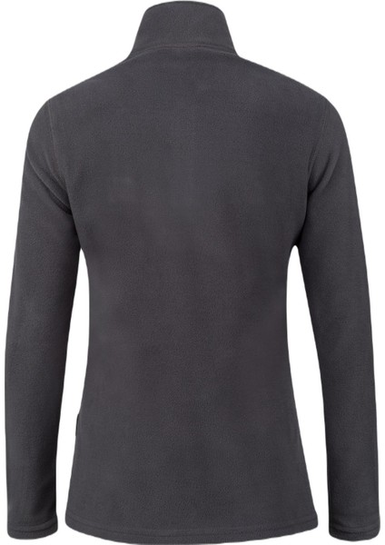 Pinna Yarım Fermuarlı Kadın Polar Sweatshirt Antrasit