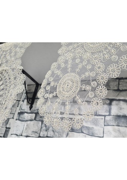 Çiçek Kordonlu 5 Parça Salon Takımı Krem fiyatları