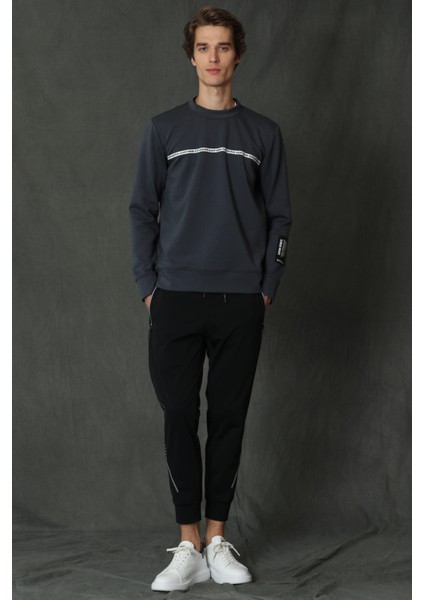 Sımple Erkek Sweatshirt Siyah