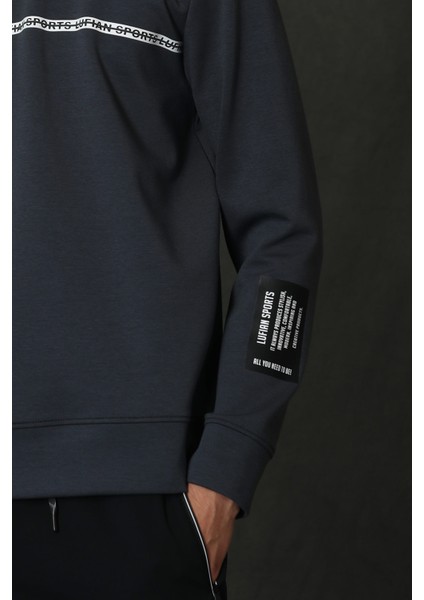Sımple Erkek Sweatshirt Siyah