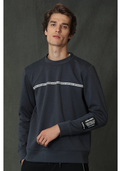 Sımple Erkek Sweatshirt Siyah