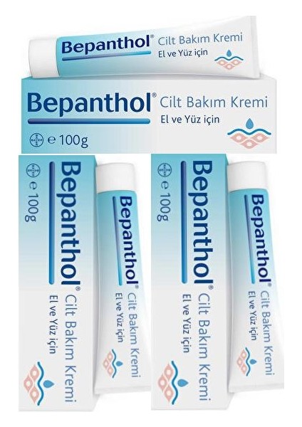 El ve Yüz Için Nemlendirici Cilt Bakım Kremi 100 gr x 3 Adet