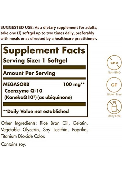 Coenzyme Q-10 100 Mg 60 Softjel