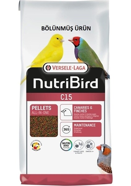 Nutribird C15 Kanarya Finch Pelet Yem 500GR Bölünmüş Ürün