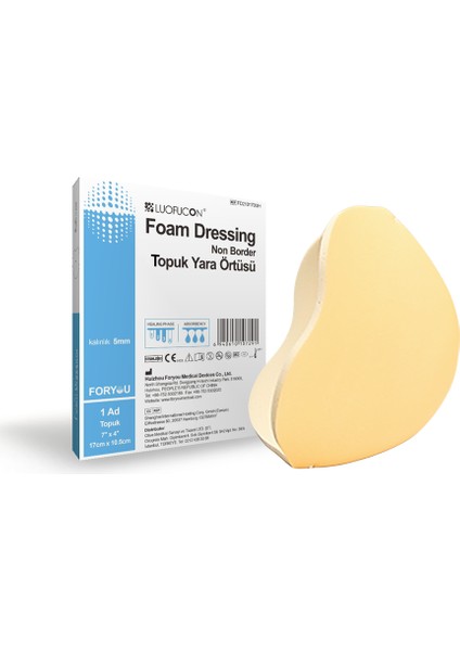 Luofucon® Köpük Foam Topuk Yara Örtüsü Dirsek Pansumanı Ayak Ped, 1 Adet