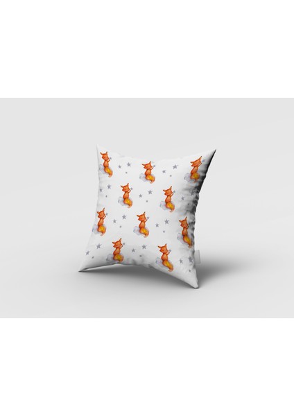 Yıldız Tutan Tilki, Çift Taraflı, Ithal Kadife Kumaş, Çocuk Bebek Odası Kırlent Kılıfı fiyatları