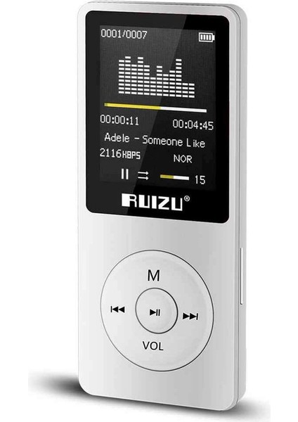 X02 Ultra Ince Mp3 Çalar 4gb Fm Radyo Beyaz