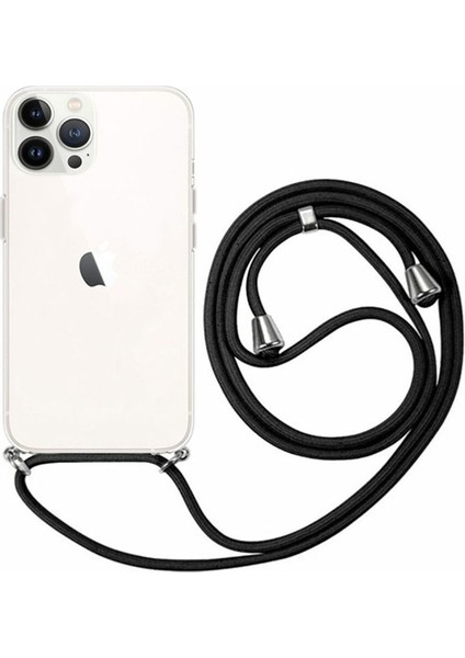 Iphone 11 Pro Uyumlu Boyundan Askılı Şeffaf Darbe Emici Antishock Silikon Telefon Kılıfı