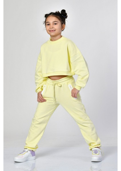 Cepli, Fermuarlı Kız Çocuk Eşofman Altı - Limon Sarısı Limon Sarısı - 8-10 Yaş modelleri