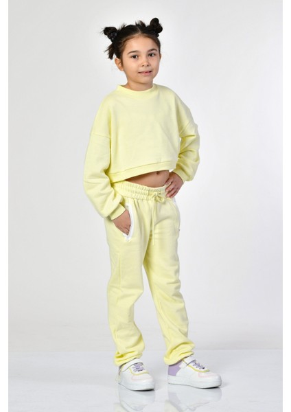 Cepli, Fermuarlı Kız Çocuk Eşofman Altı - Limon Sarısı Limon Sarısı - 8-10 Yaş fırsatları