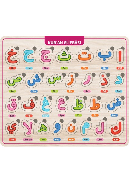 Eğitici&ahşap Kuran Harfleri Puzzle 29X25