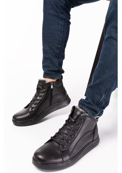 Deri, Içi Kürklü, Erkek Deri Bot