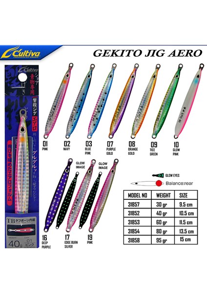 Cultiva 31852 Gekito Jig Aero 40G 10.5cm-01