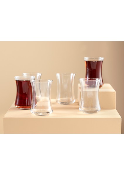 Basel Cam 6'lı Çay Bardağı 160 ml Şeffaf