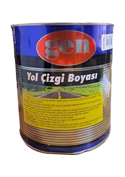 Yol Çizgi Boyası Solvent Bazlı Sarı 3 Kg