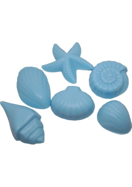 Deniz Kabukluları Süs Sabunu - Mavi Ort.4cm/6cm