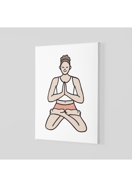 Yoga Eğitmeni Yoğa Hareketleri 6 Kanvas Tablo