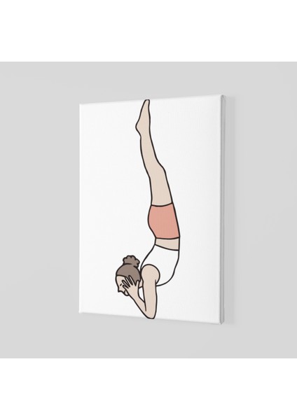 Yoga Eğitmeni Yoğa Hareketleri 3 Kanvas Tablo