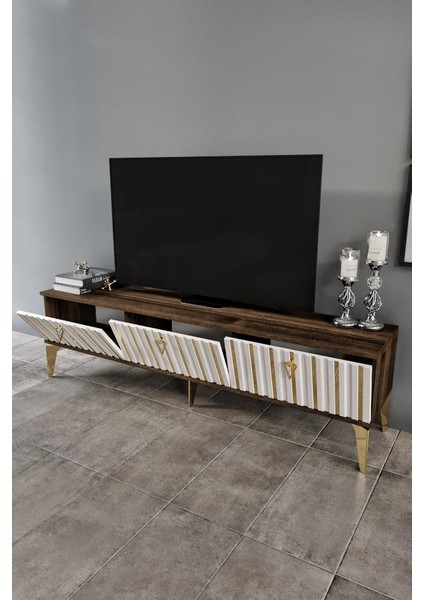 150 cm Dubai Mdf Mebran Kapak Ekru Ceviz