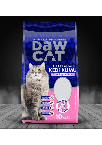 10 Lt Bentonit Kedi Kumu Bebek Pudralı