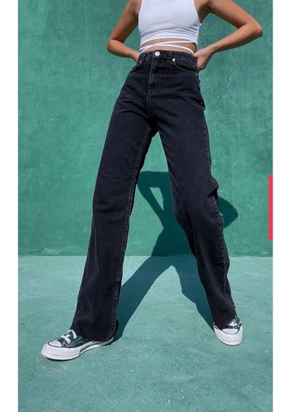 Salaş Süper Yüksek Bel Wide Leg Power Likralı Palazzo Jeans