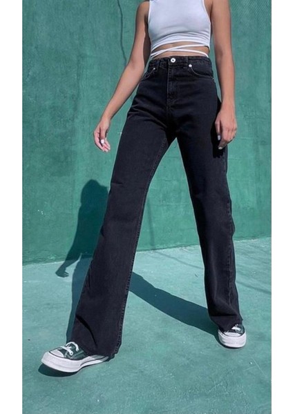 Salaş Süper Yüksek Bel Wide Leg Power Likralı Palazzo Jeans fırsatları