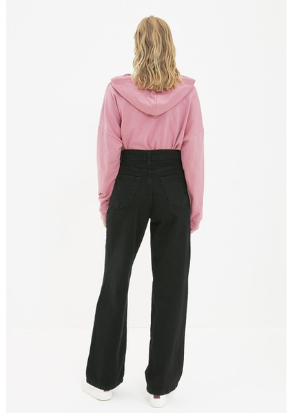 Kadın Süper Yüksek Bel Geniş Paça Wide Leg Jeans Pantolon