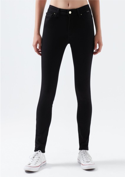 Solmayan Siyah Extra Skinny Jeans Kot Pantolon (Solmayan Siyah) modelleri