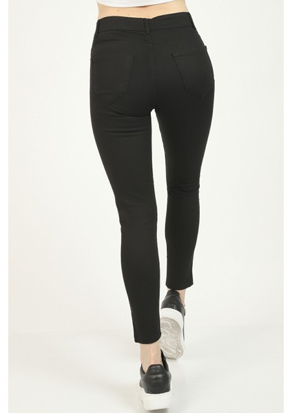Solmayan Likralı Skinny Jeans Toparlayıcı Kot Pantolon (Simsiyah) fırsatları