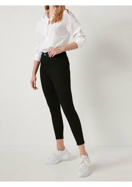 Siyah Skinny Jeans Kot Pantolon (Solmayan Kumaş) fırsatları