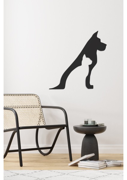 Kedi Köpek Metal Tablo, Kedili Köpekli Metal Tablo, Kedi Metal Tablo, Köpek Metal Tablo, Kedi Köpek
