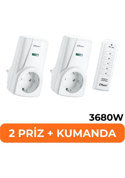 2 Li Uzaktan Kumandalı Priz Set FHT-7902 fiyatları