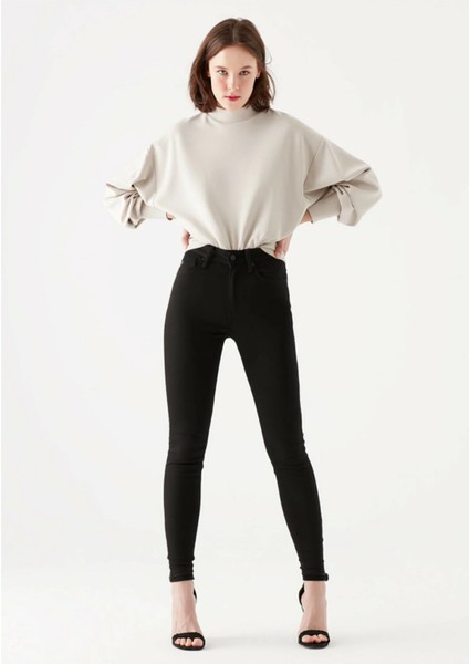 Siyah Skinny Jeans Kot Pantolon (Toparlayıcı)