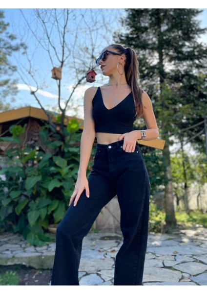 Cep Detaylı Yüksek Bel 90's Wide Leg Jeans fiyatları