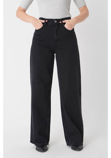 salaş Süper Yüksek Bel Wide Leg Power Likralı Palazzo Jeans