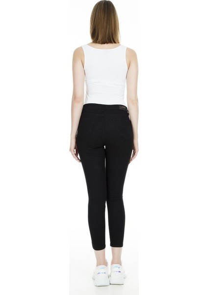 Simsiyah Yüksek Bel Skinny Jean Pantolon indirimleri