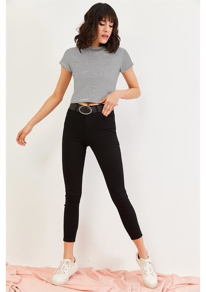 Süper Skinny Simsiyah Extra Siyah Kot Pantolon ( Toparlayıcı )
