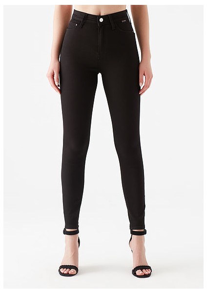 Kadın Solmayan Siyah Skinny Jeans Kot Pantolon fırsatları