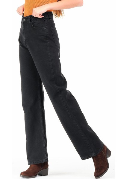 90's Likralı Süper Yüksek Bel Salaş Jeans Palazzo Pantolon indirimleri