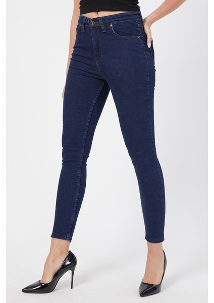 Lucas Koyu Mavi Yüksek Bel Toparlayıcı Etkili Pantolon fiyatları