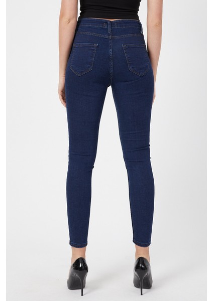 Lucas Koyu Mavi Yüksek Bel Toparlayıcı Etkili Pantolon fırsatları