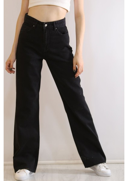 Cep Detaylı Yüksek Bel 90's Wide Leg Jeans indirimleri