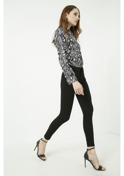 Yüksek Bel Dar Paça Super Slim Fit Kadın Jean Pantolon modelleri