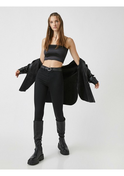 Simsiyah Solmaz Siyah Jeans Yüksek Bel Pantolon ( Toparlayıcı ) Süper Skinny fiyatları