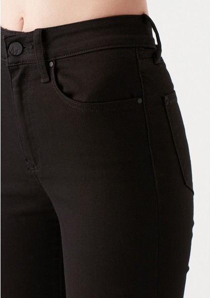 Solmayan Siyah Süper Skinny Jeans Kot Pantolon (Toparlayıcı) modelleri