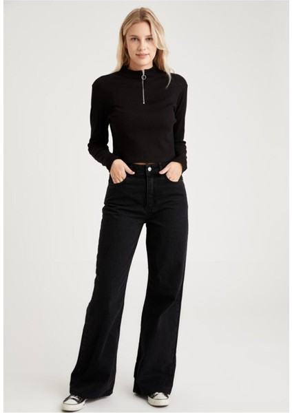 Yüksek Bel 90's Wide Leg Jeans